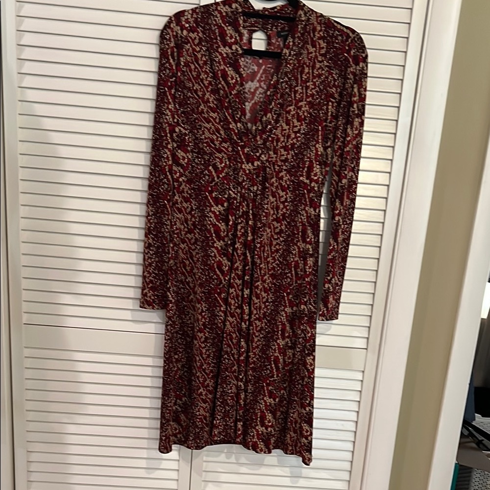 Elegant Red Patterned BCBGMaxAzaria Dress